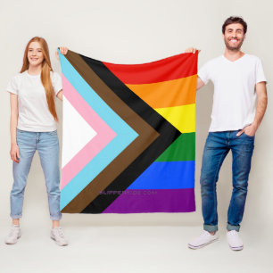Cobertor De Velo Bandeira do Orgulho Progressivo de SlipperyJoe sei