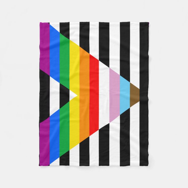 Cobertor De Velo Bandeira do Orgulho Progresso Aliado (Frente)