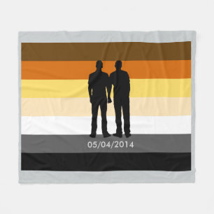 Cobertor De Velo Bandeira do Orgulho Urso Casal Personalizado Dia d