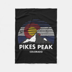 Cobertor De Velo Bandeira do Pikes Peak Colorado - Aventura na Mont