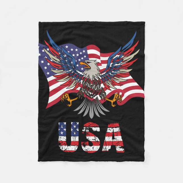 Cobertor De Velo Bandeira Dos EUA Americana Estados Unidos Da Améri (Frente)