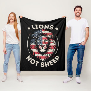 COBERTOR DE VELO BANDEIRA DOS EUA , LEÕES NÃO CARNEIROS