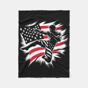 Cobertor De Velo Bandeira Dos EUA Mma Artes Marciais Mistas America