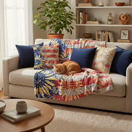 Cobertor De Velo Bandeira e girassóis