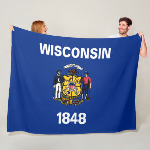 Cobertor De Velo Bandeira Estadual do Wisconsin