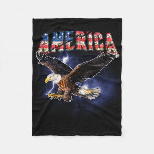 Cobertor De Velo Bandeira EUA América Fonte Águia Flashes Para Home