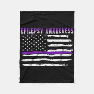 Cobertor De Velo Bandeira EUA Conscientização sobre Epilepsia Supor