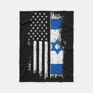 Cobertor De Velo Bandeira Israelense Americana - Camisa Orgulho Isr