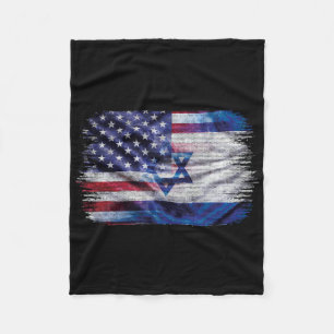 Cobertor De Velo Bandeira Israelense Americana Orgulho Israel EUA P