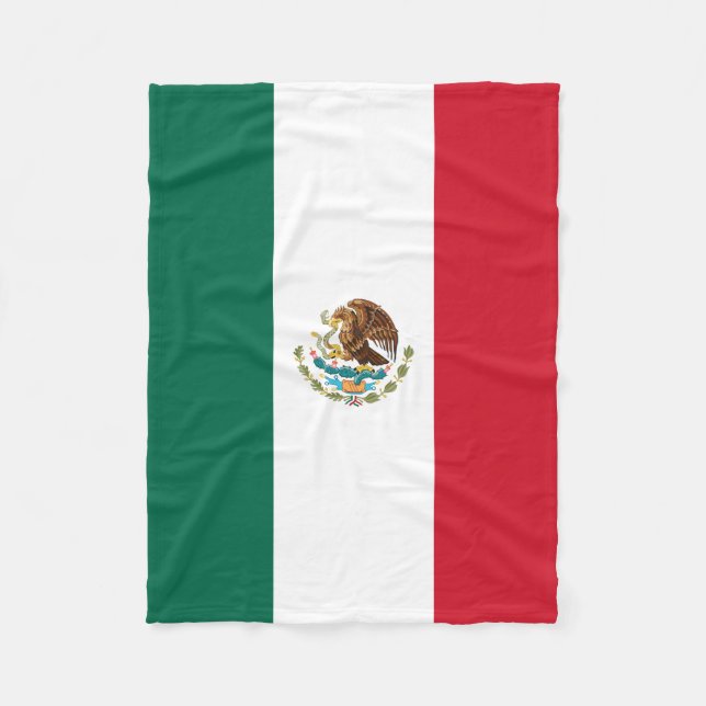 Cobertor De Velo Bandeira Nacional Mexicana (Frente)