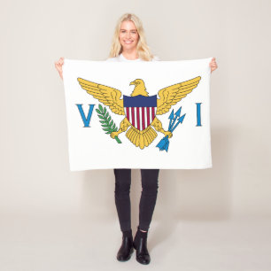 Cobertor De Velo Bandeira Patriótica das Ilhas Virgens Americanas