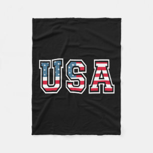 Cobertor De Velo Bandeira Patriótica Dos EUA 4 De Julho Para Homens