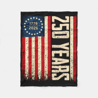 Cobertor De Velo Bandeira Patriótica dos EUA de 250 Aniversário 250