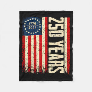 Cobertor De Velo Bandeira Patriótica dos EUA de Aniversário de 250 