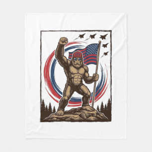 Cobertor De Velo Bandeira Patriótica Sasquatch Vintage