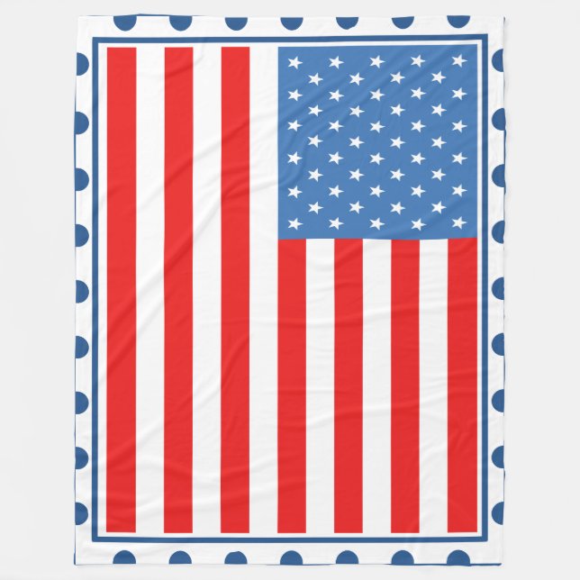 Cobertor De Velo Bandeira Personalizada Americana (Frente)