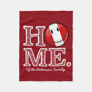 Cobertor De Velo Bandeira Peruana Sorrindo  Casa Mais Quente