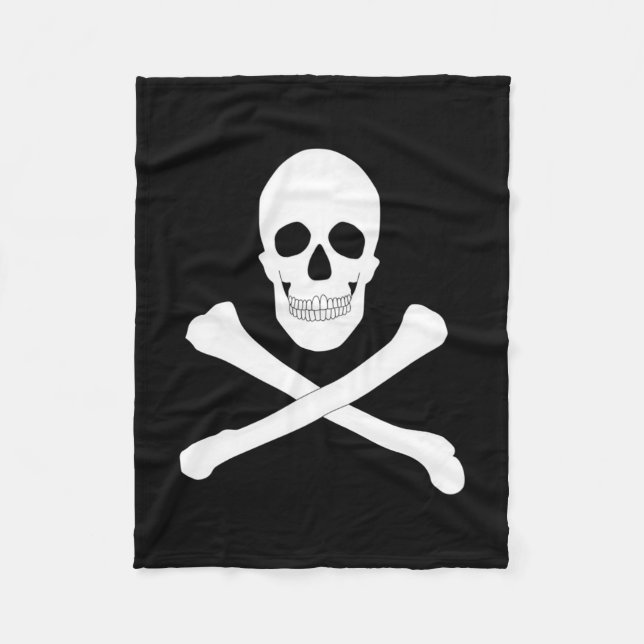 Cobertor De Velo Bandeira Pirate (Jolly Roger) (Frente)