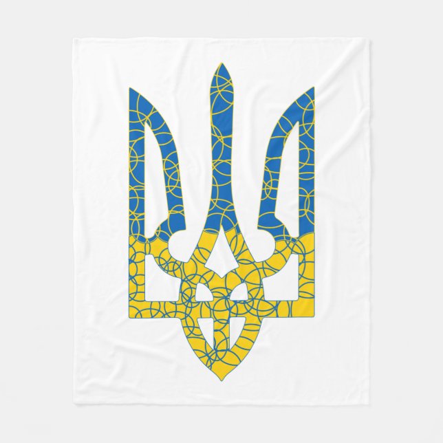 Cobertor De Velo Bandeira texturizada ucraniana das cores da Ucrâni (Frente)