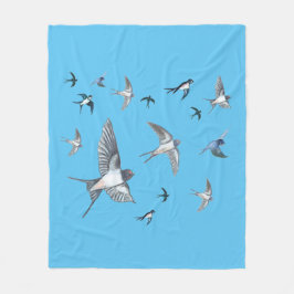 Cobertor De Velo Bando de aves de engomar voando