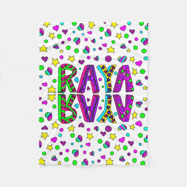 Cobertor De Velo Banquete com o nome Raya (Frente)