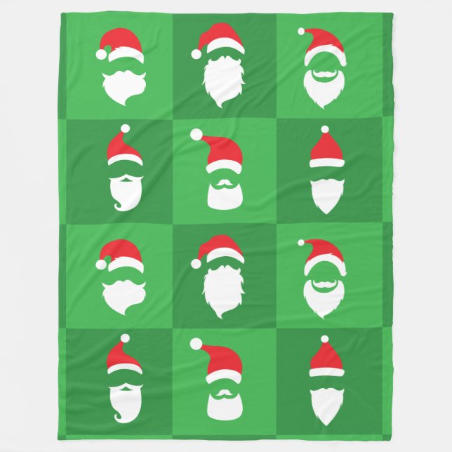Cobertor De Velo Barba Santa Claus (Frente)