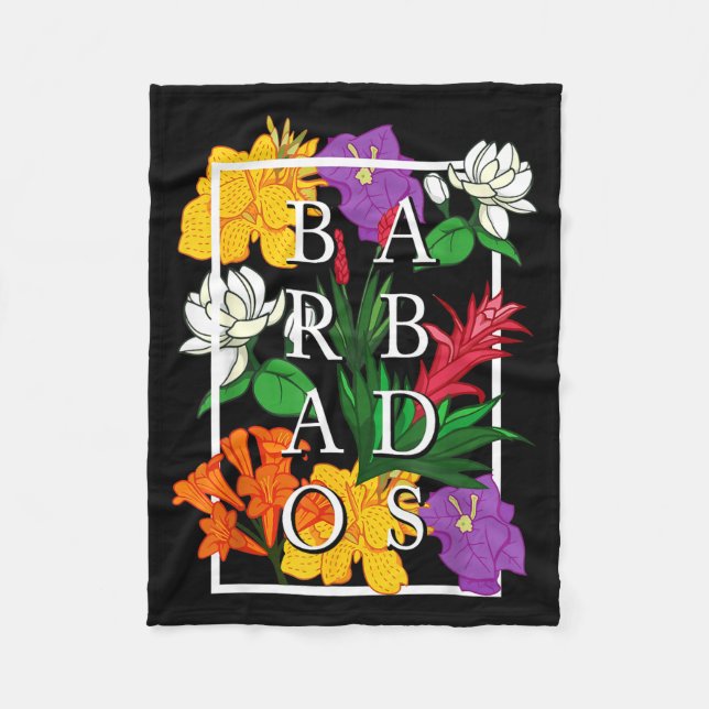 Cobertor De Velo Barbados Bajan Wildflower Pride Floral  (Frente)