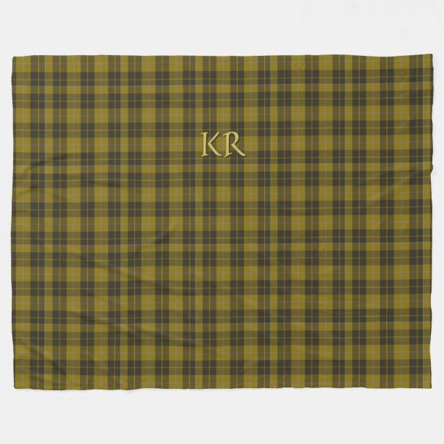 Cobertor De Velo Barclay Tartan com as suas iniciais, Xadrez escoce (Frente (Horizontal))