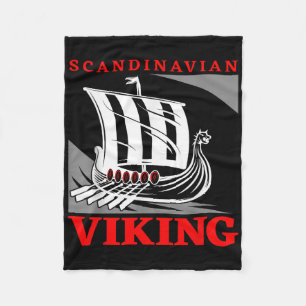 Cobertor De Velo Barco Viking Escandinavo Dragão Drakkar Thor