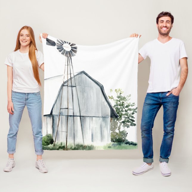 Cobertor De Velo Barn de Cinza de Aquarela (In Situ)