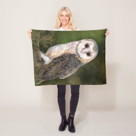Cobertor De Velo Barn Owl Fleece Blanket