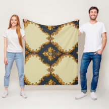 "Barockes Ornament-Muster in Gold und Schwarz"