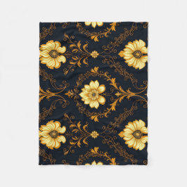 Cobertor De Velo "Barockes Ornament-Muster in Gold und Schwarz" Dec