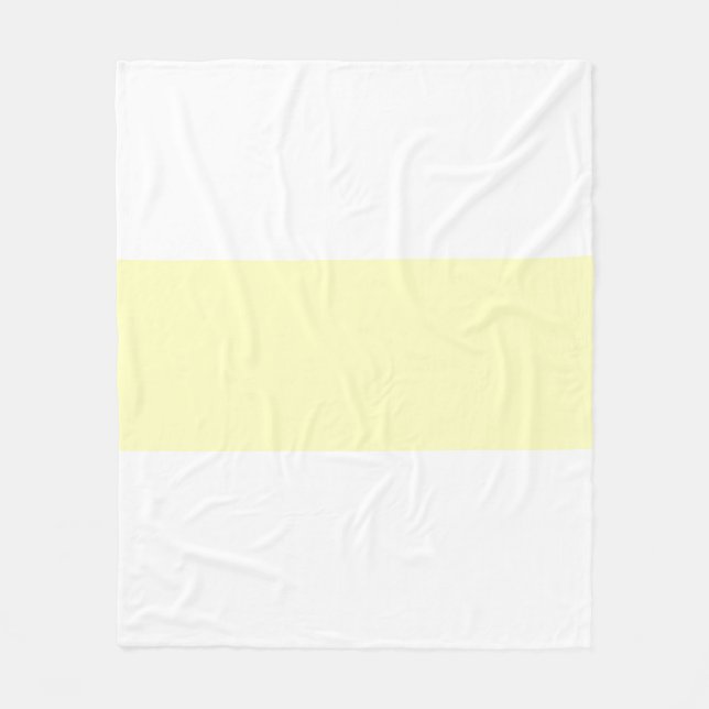 Cobertor De Velo Barra de Design Pastel Amarelo e Branco Suave (Frente)