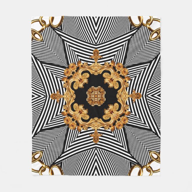 Cobertor De Velo Barroco ouro e correntes (Frente)