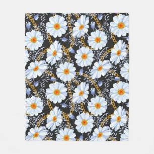 Cobertor De Velo Barroco ouro: Textura em cadeia floral