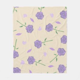 Cobertor De Velo Barródia Tropical de Creme Roxo
