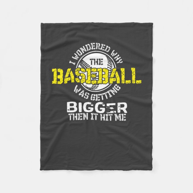 Cobertor De Velo Baseball - Baseball ficando maior (Frente)