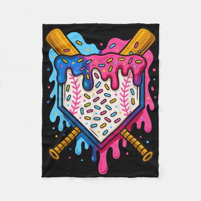 Cobertor De Velo Baseball Boys Sorvete Driball (Frente)