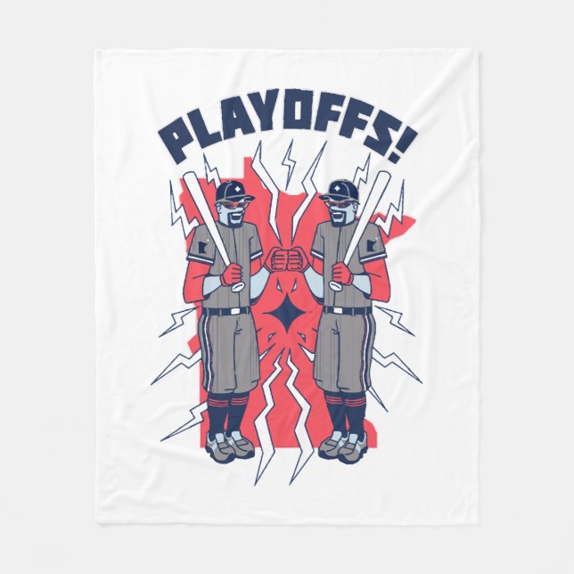 Cobertor De Velo Baseball dos Playoffs de Minnesota (Frente)