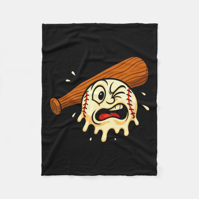 Cobertor De Velo Baseball Drip Team For Boys Ice Cream Cool  (Frente)