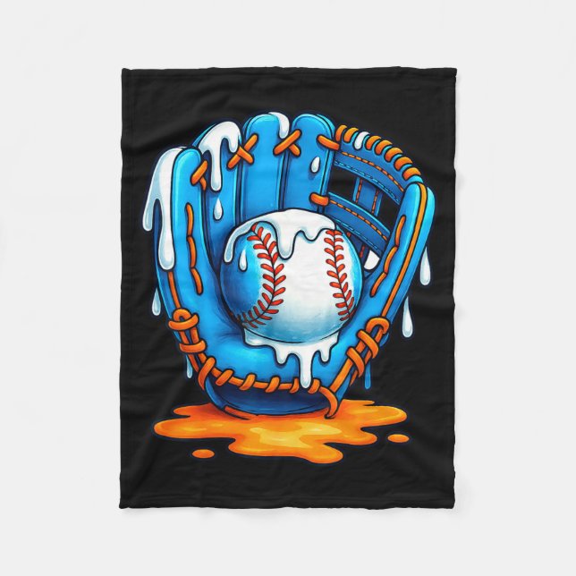 Cobertor De Velo Baseball Drip Team For Boys Ice Cream Cool  (Frente)