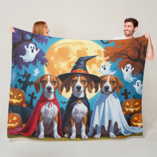 Cobertor De Velo Basenji Dogs Pumpkin Halloween Engraçado
