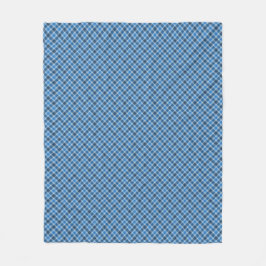 Cobertor De Velo Basic Blue/Baby Blue Gingham Diagonal Plaid