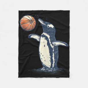 Cobertor De Velo Basquete Animal Art Penguin Basball Lover Dra