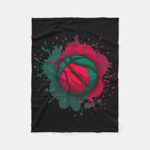 Cobertor De Velo Basquete Com Bandeira De Bangladesh