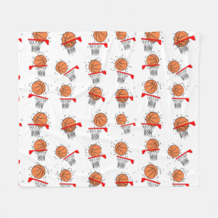 Cobertor De Velo Basquetebol - Padrão de Bola e Arco