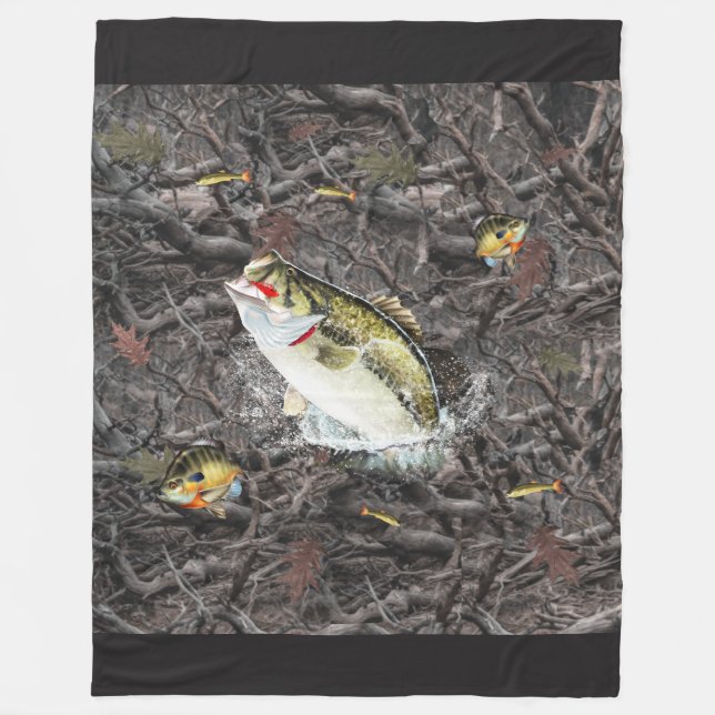 Cobertor De Velo Bass, Bluegill, Minnows (Frente)