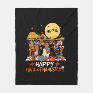 Cobertor De Velo Basset Hound Happy Halloween Obrigados