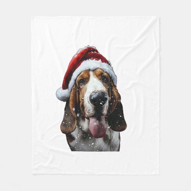Cobertor De Velo Basset Hound Natal (Frente)
